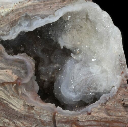 Crystal Filled Dugway Geode (Polished Half) #38857